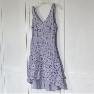 Lavender Maurice’s lace floral Hi-low dress size 7